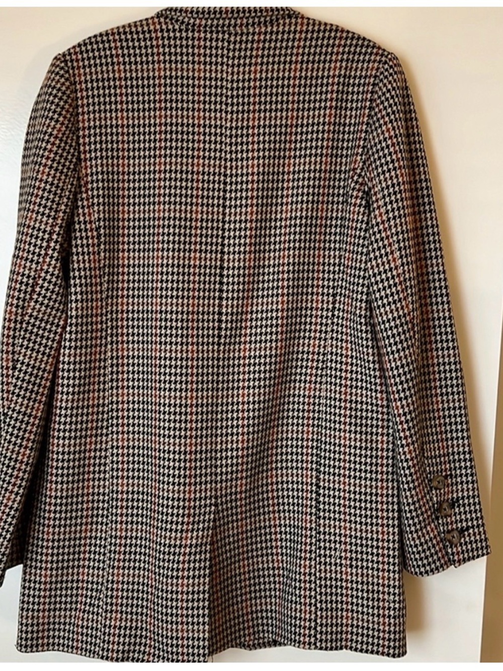 Free People Houndstooth Blazer Jacket - Black, White & Tan - Picture 6 of 7